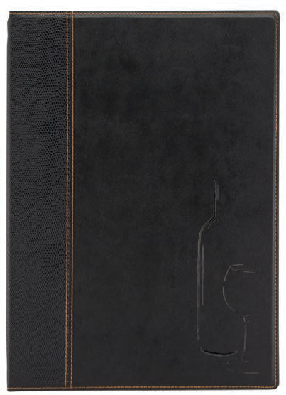 TRENDY-PORTAMENU CARTA VINI NERO24,6X34 MC-TRWC-BL
