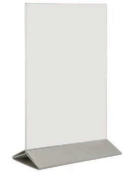 PORTA POSTER TAVOLO ACR BASE INOX A5 PFT-ACM-A5