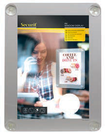 PORTA POSTER GRIGIO 4 VENTOSE CM 36X27,1 PFW-A4-GY