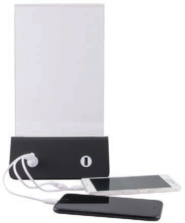 PORTA POSTER TAVOLO CARICABATTERIE A5 PFT-PWB
