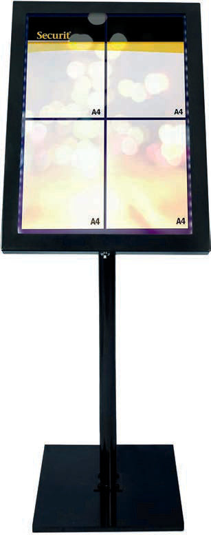 ESPOSIT. PORTAMENU LED INOX 50,5X66,7 MCS-4A4-WLSS