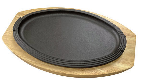 H.PRO-GHISA PIATTO OVALE 29X19 B. LEGNO YY2103