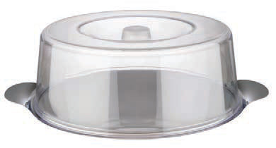 PIATTO TORTA INOX CM 30XH.11 CON COPERCHIO 00065