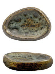 MATHERIA GREEN-PIATTINO ALTO OVALE CM.13X9