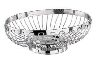 CESTINO PANE OVALE FILO INOX CM.20X15XH.7 30210