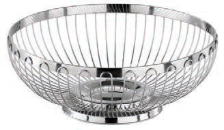 CESTINO PANE TONDO FILO INOX CM.20,5XH.8,5 30220
