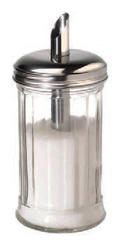 DOSAZUCCHERO INOX-VETRO CM 7,5 H.17 CL 32 40506