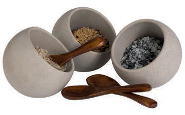 MOON-SET 6 PZ. MELAMINA GRIGIA CM 8,H.7,5,LT 0,5