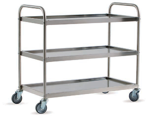 CARRELLO INOX 3 PIANI CM 103X52X92 SME3100