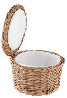 CESTINO TONDO PORTAUOVA LEGNO-TESS CM.26 H17 30299