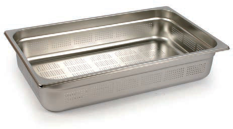 GN INOX 1.1-BAC.FORATA FONDO E LATI 53X32 H6,5