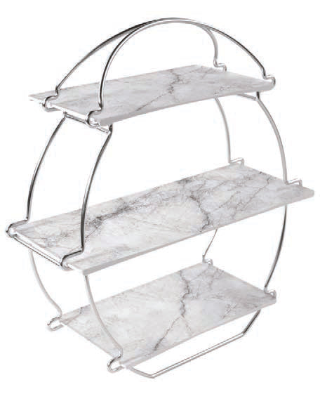 STAND TEA ESPOSITORE INOX  CM 36,2X13,5X38,5