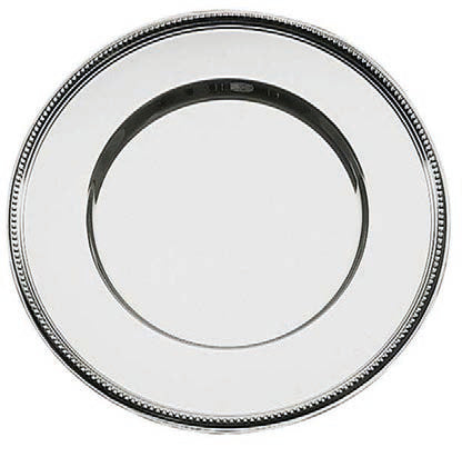 SOTTOPIATTO INOX CM 33 BORDO PERLATO  36323