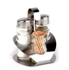 PRO-MENAGE SALE-PEPE-STUZZ.INOX-VETRO 9,2X8,5H11,5