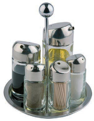 MENAGE ROTANTE D16H20 SALE-PEPE-OLIO-ACETO-STUZZIC