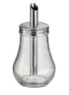 DOSAZUCCHERO VETRO-INOX 250 ML ROTONDO 8,4H15,5