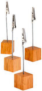 SET 4 PORTATARGHETTE LEGNO CM 2,5 CON 20 ETICHET.