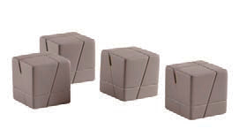 PORTATARGH., 4 PCS 3X3H3H CEMENTO+ 30 ETICH 10X8H