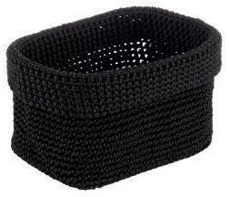 CESTINO PANE UNCINETTO POLIEST NERO 24X17,5 H.12