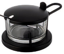 CLASSIC-FORMAGGERA VETRO,INOX,NERO CM.11H7 LT 0,1
