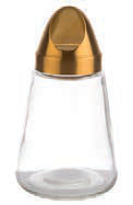 SNACK DISPENSER VETRO CM 8,5H15,5 TAPPO ORO ML 350