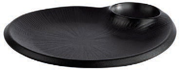 NERO-PIATTO SNACK  CM 30X25 H.2,5 MELAMINA
