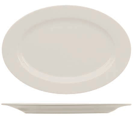 RIPPLE-PIATTO OVALE CM 32 A FALDA- ALLUMINA
