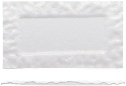 CLOUD - PIATTO RETT. CM 35X21 BIANCO LUCIDO