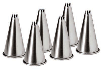 SET 6 BOCCHETTE A STELLA INOX 123784