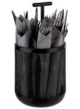 DART- CESTINO IN METALLO 3 COMP.CM 12 H 25 NERO