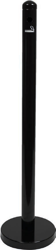 POSACENERE A COLONNA INOX NERO CON BASE