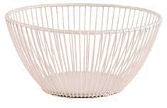 SVART-CESTINO METAL BIANCO CREMA CM.17,5 H.8