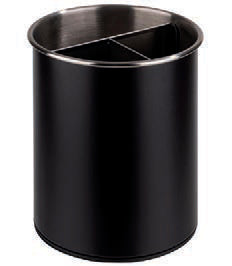 PORTAPOSATE GIREVOLE INOX 3 SCOMP. CM13 H16,5 NERO