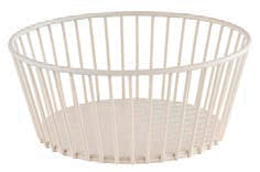 URBAN-CESTINO METALLO TONDO CM.17 H.7 BIANCO
