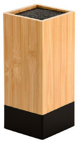 BAMBOO-NERO-CEPPO PORTACOLTELLI  CM 10X10XH.23