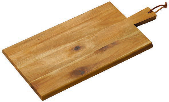 ACACIA-TAGLIERE RETT. CM 45X22XH.1,5 CON MANICO