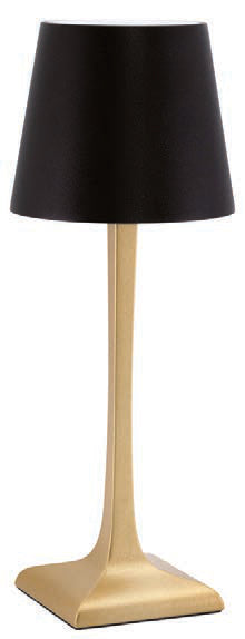 ROMA-LAMPADA DA TAVOLO ORO-NERA RICAR.CM10X10XH.26