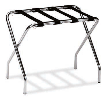 PORTA VALIGIE CROMATO CINGHIE NERE CM 56X33X41