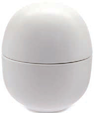 WHITE-COPPETTA UOVO CON COPERCHIO CM.12,5 H.14
