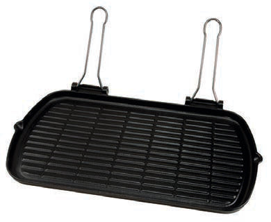 BISTECCHIERA GHISA SMALTATA 27X50 DOPPIO MANICO