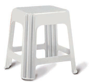 SGABELLO NOVANTA 42X34X42 BIANCO 7590M