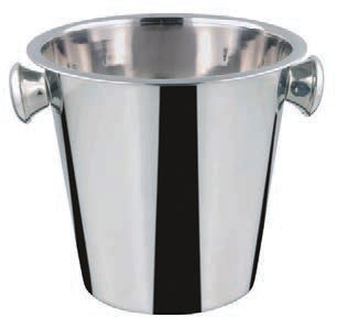 SECCHIELLO CHAMPAGNE INOX CM 20 CON POMOLI 4148