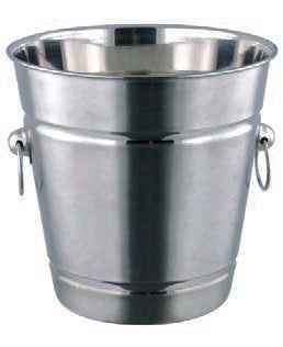 SECCHIELLO CHAMPAGNE INOX CM20X21,5CON ANELLI 4191
