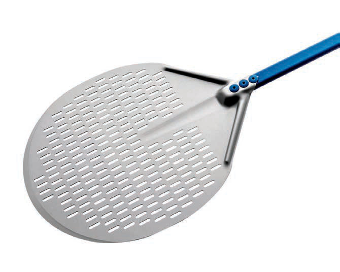 AZZURRA-PALA PIZZA ALLUM. TONDA FORATA CM.33 A-32F