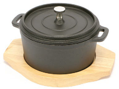 H.PRO-GHISA COCOTTE CM.10 BASE LEGNO YY8053
