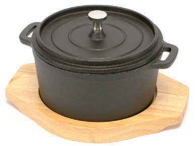 H.PRO-GHISA COCOTTE CM.14 BASE LEGNO YY8054