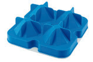 STAMPO SILICONE 4 DIAMANTI DI GHIACCIO 5X5X4 4540